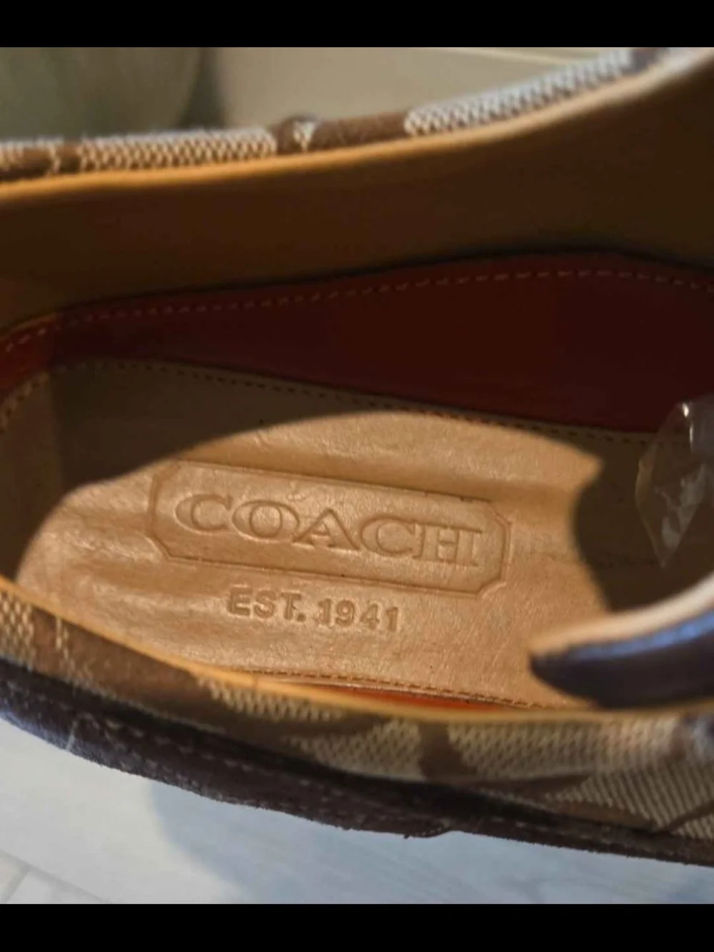 Coach Men's Signature Canvas & Brown Leather Sneakers